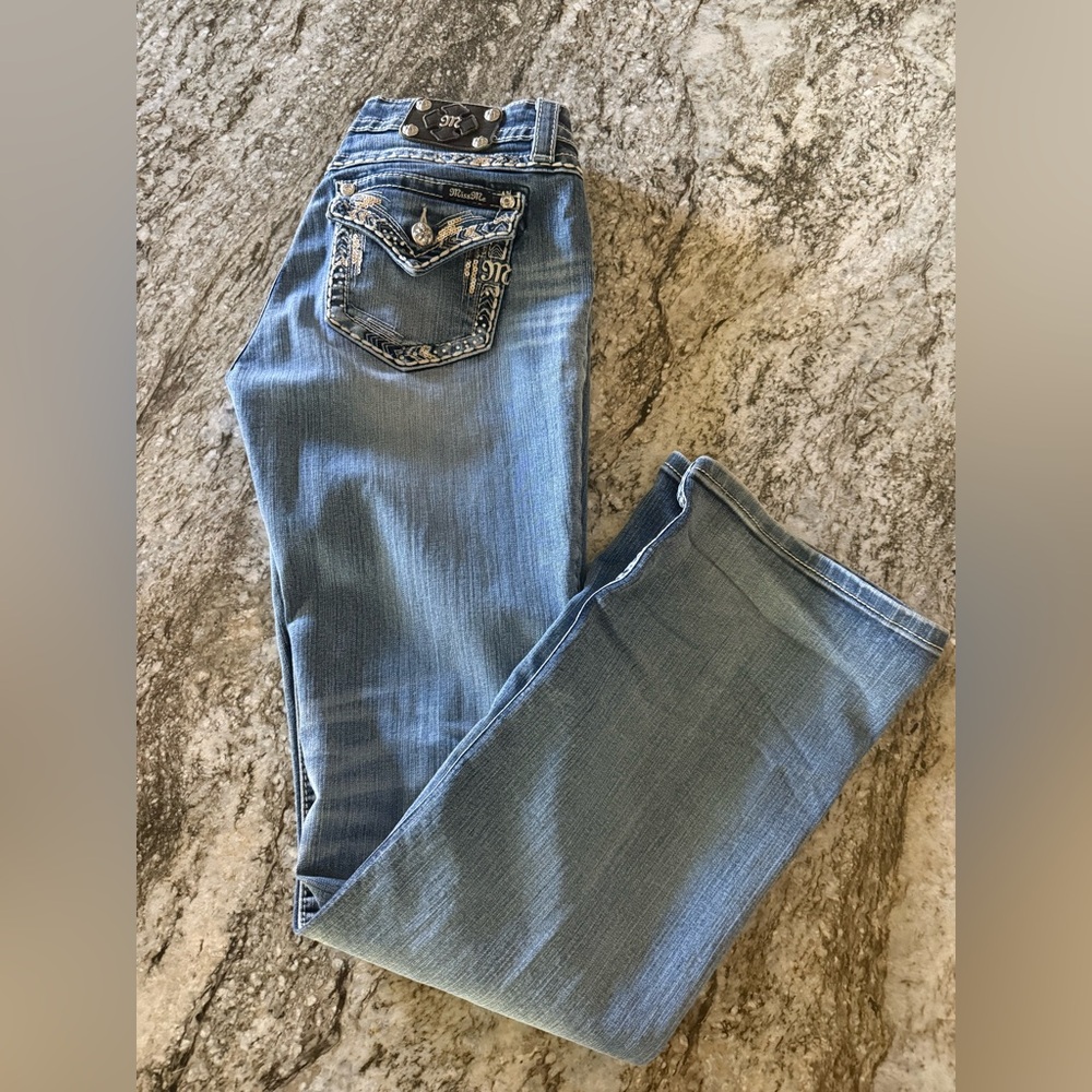 Miss Me Light Blue Boot Cut Jeans